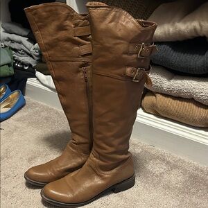 Nine West Tan high calf boots
